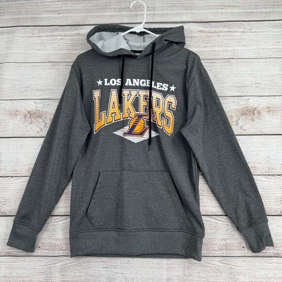NBA Los Angeles Lakers Hoodie Sweatshirt Adult Size‎ Small Gray - Picture 1 of 10